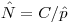 \hat{N}=C/\hat{p}