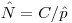 \hat{N}=C/\hat{p}