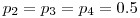 p_2=p_3=p_4=0.5