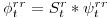 \phi^{rr}_t = S^r_t * \psi^{rr}_t