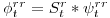 \phi^{rr}_t = S^r_t * \psi^{rr}_t